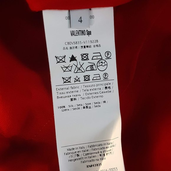 Valentino Silk Midi Skirt Red - Picture 6 of 9